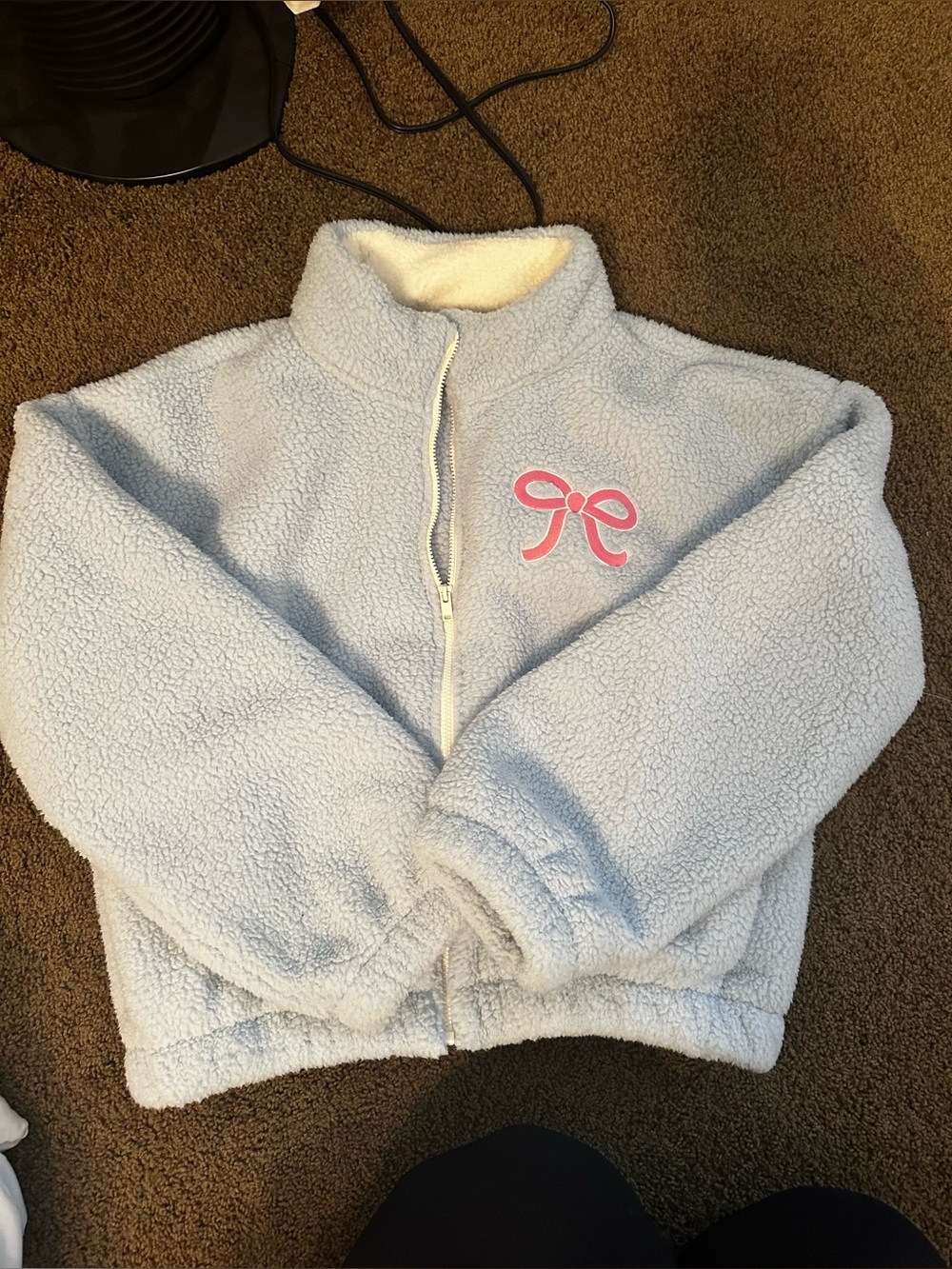 Old Navy Light Blue Sherpa Jacket with Cream Lining